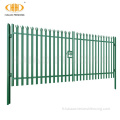 Porte de clôture de palissade enrobée de poudre verte de 2,1x5m